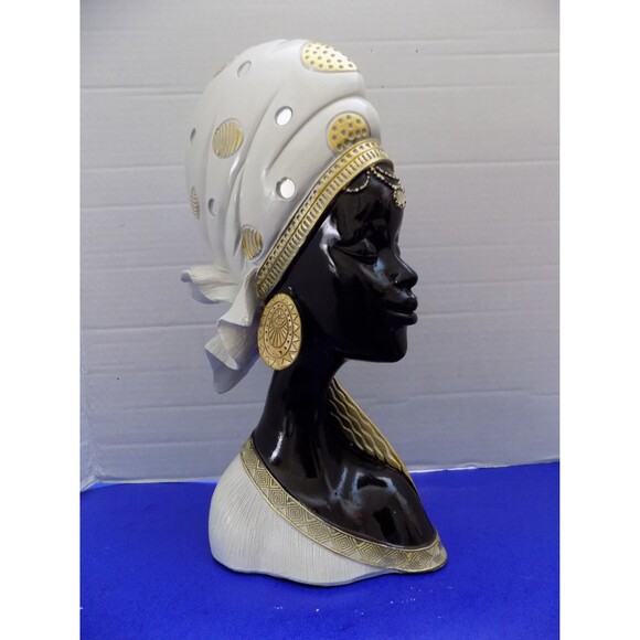 NEW Black African Queen Statue Figurine Bust - Picture 2 of 6